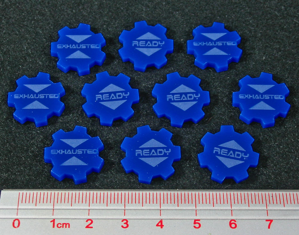 10x Blue Ready Exhausted Tokens for Imperial Assault