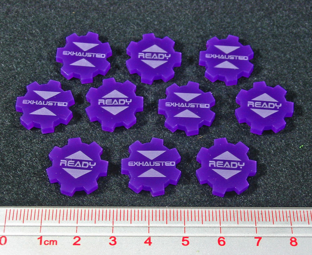 10x Purple Ready Exhausted Tokens for Imperial Assault