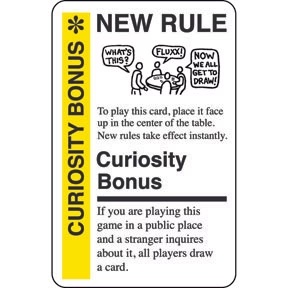 Curiosity Bonus Promo card for any Fluxx