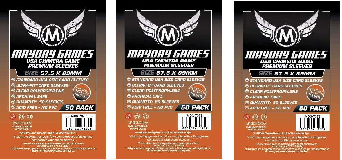 Finspan Comaptible Mayday Games Premium Sleeves Bundle (7078x3)