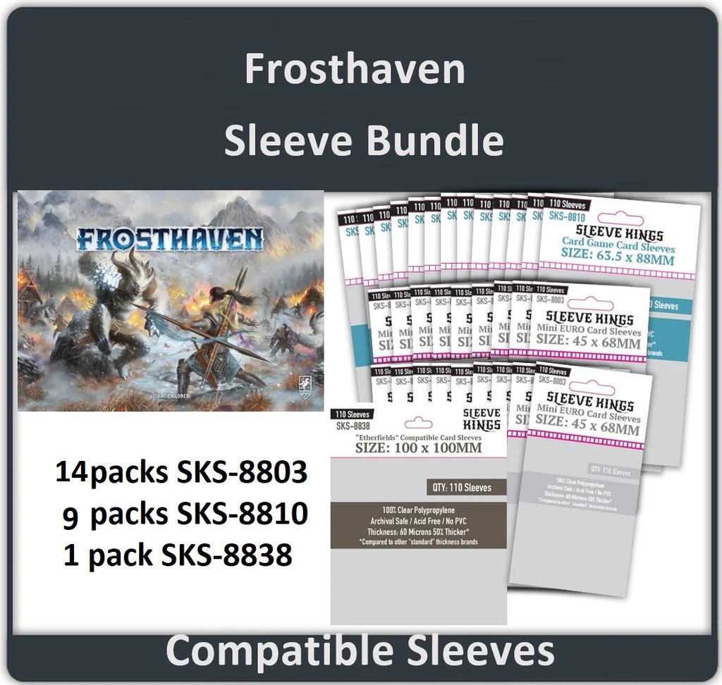 Frosthaven Board Game Sleeve Kings Bundle (8810x9, 8803x14)