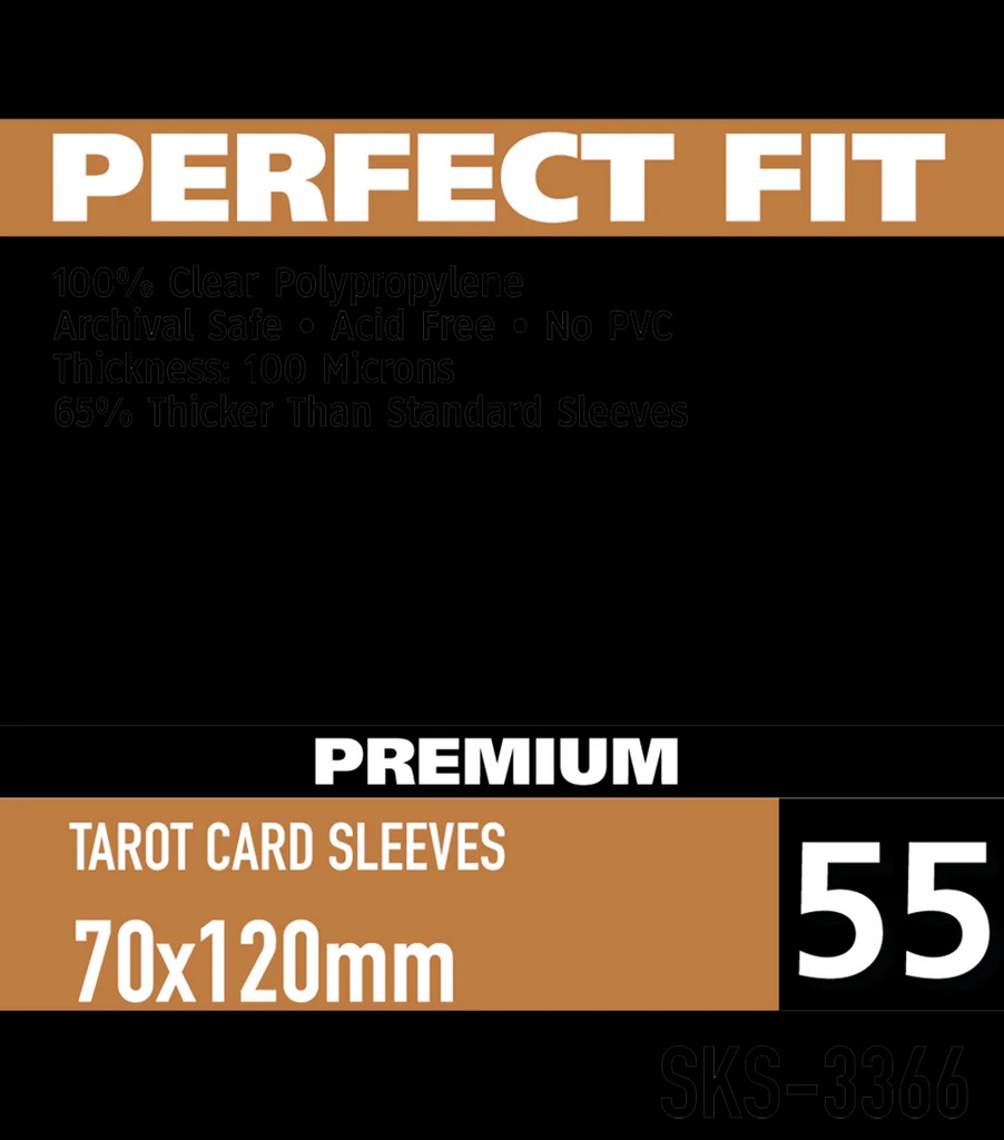 Sleeve Kings Perfect Fit Premium Tarot Card Sleeves (70x120mm) -55 Pack, 100 Microns SKS-3366