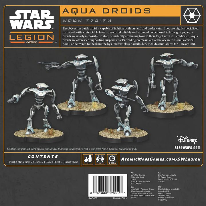 Star Wars Legion	Aqua Droids Expansion