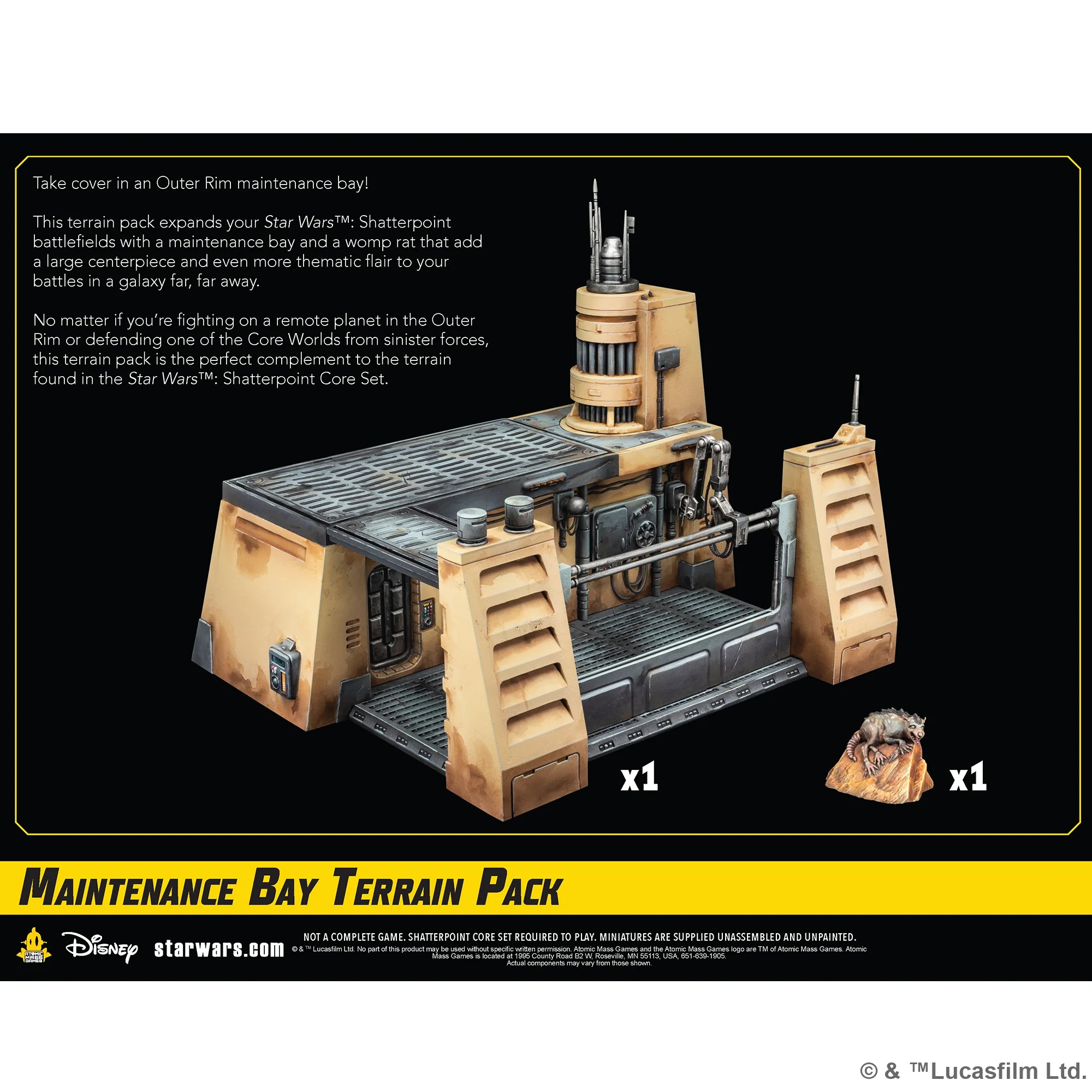 Star Wars Shatterpoint Maintenance Bay Terrain Pack