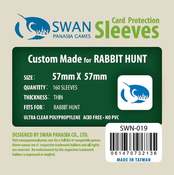 Swan Card Sleeves: 57x57 mm -160 per pack