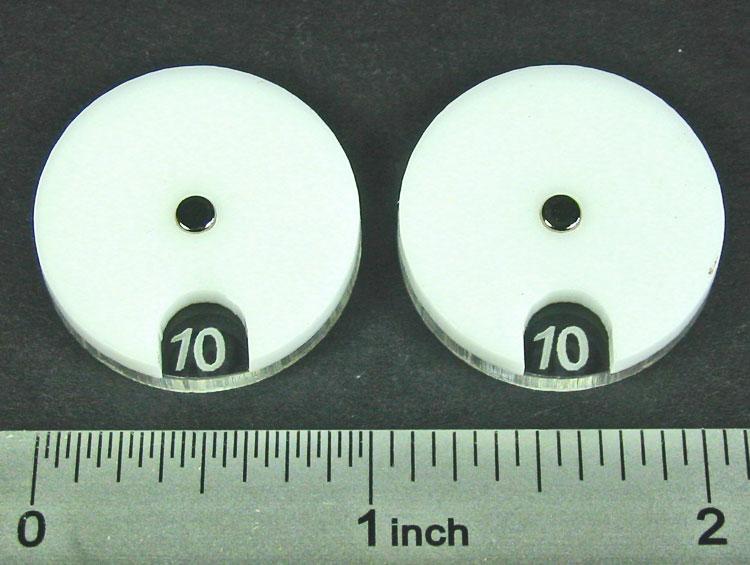 White Circle Combat Dials pack of 2