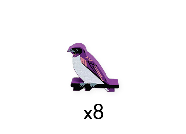 Wingspan African Violet-Backed Starling 8 meeple set