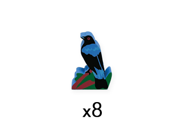 Wingspan Asian Fairy-Bluebird 8 meeple set