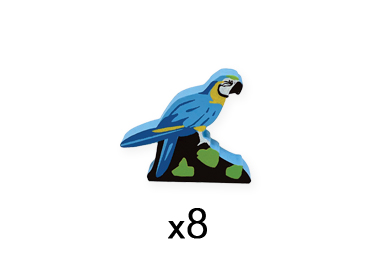 Wingspan C & S America Blue-and-Yellow Macaw 8 meeple set