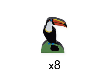 Wingspan C & S America Toco Toucan 8 meeple set