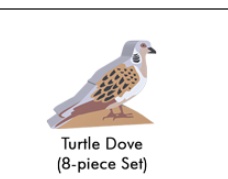 Wingspan European Turtle Dove 8 Meeple Set