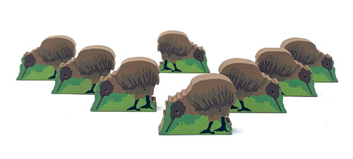 Wingspan Oceania Kiwi Meeples 8 meeple set